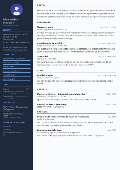 Model de CV Software Engineer