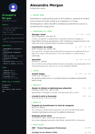 Model de CV Tech