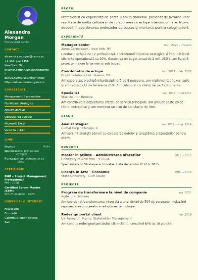 Model de CV Veterinarian