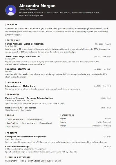 Architect CV Template