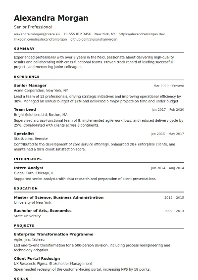 ATS Modern CV Template