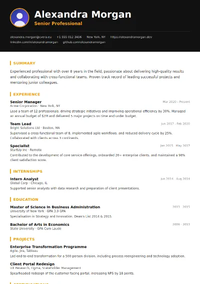 Bold CV Template