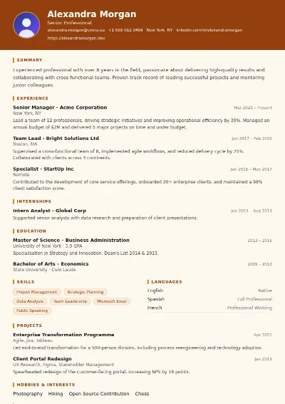 Carpenter CV Template