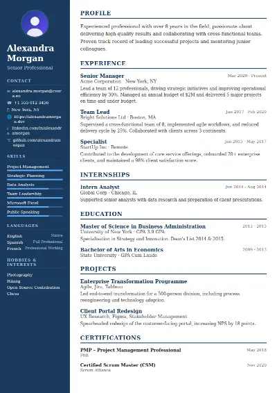 Classic CV Template
