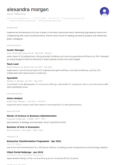 Clean CV Template