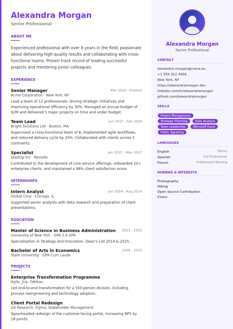 Creative CV Template