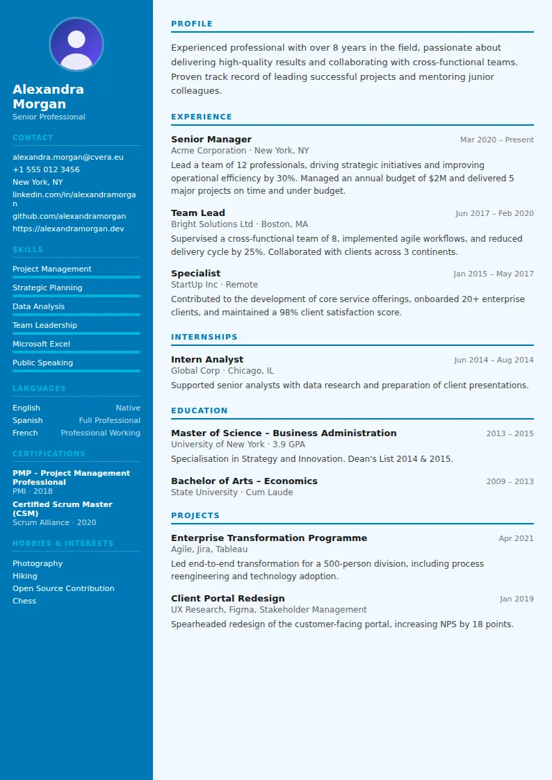 Medical CV Template