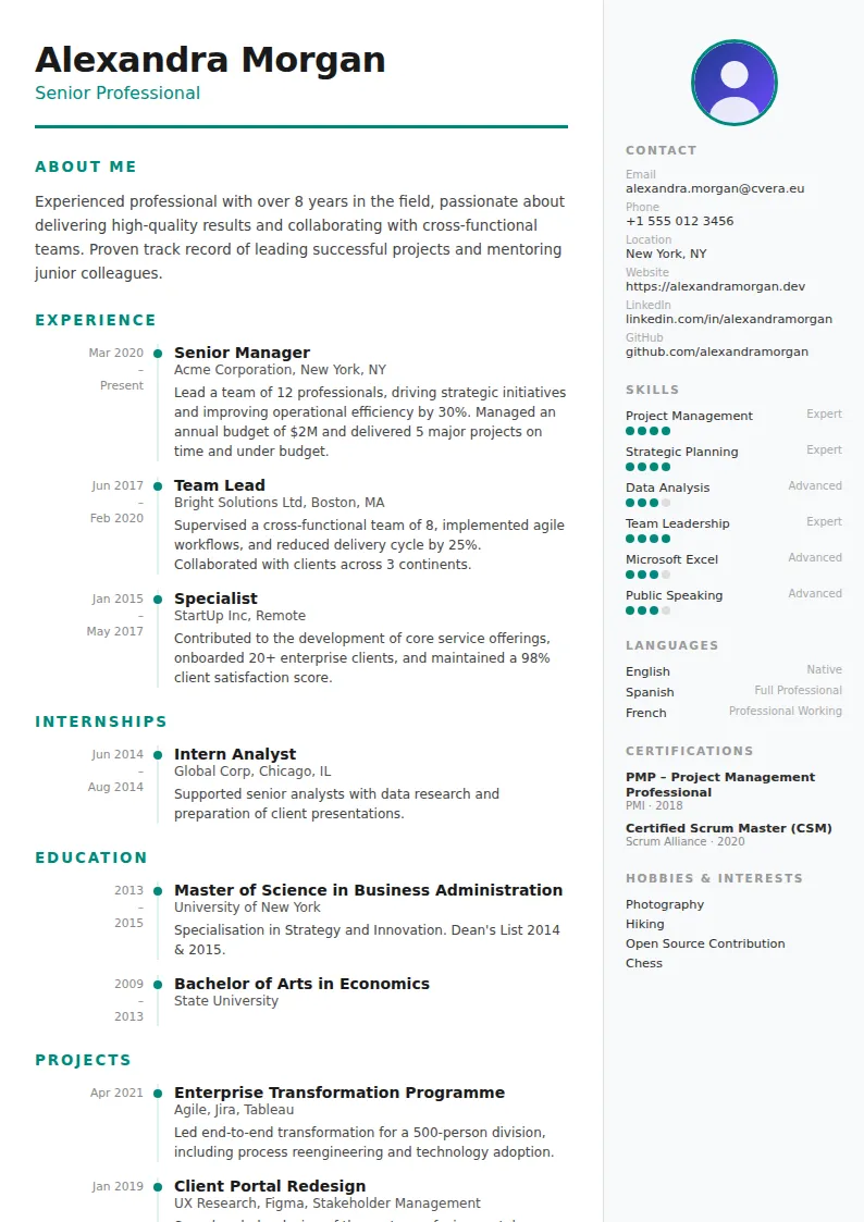 Modern CV Template