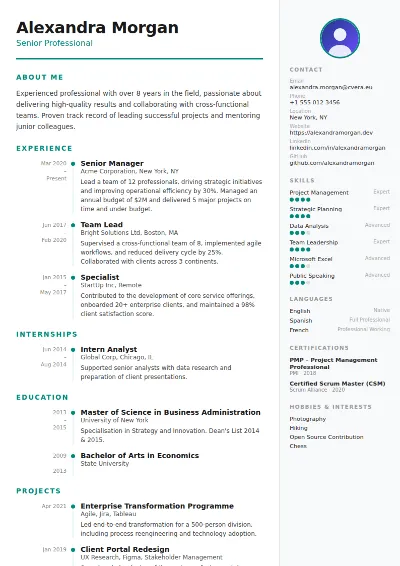 Modern CV Template