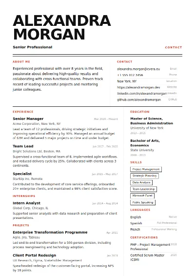 Monolith CV Template