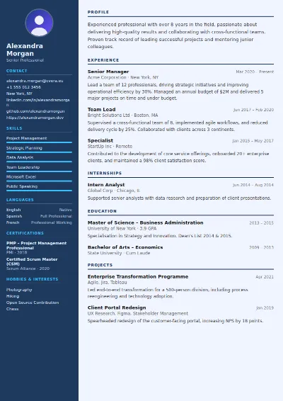 Radiologist CV Template