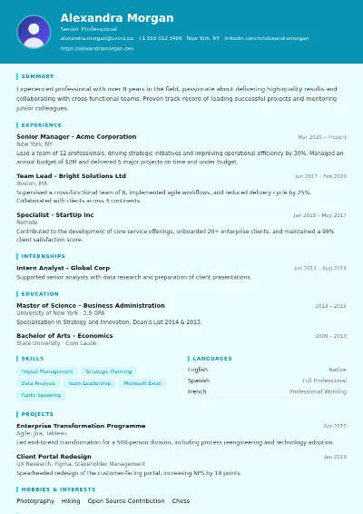 Social Worker CV Template