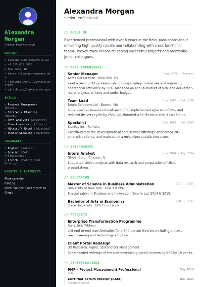 Tech CV Template