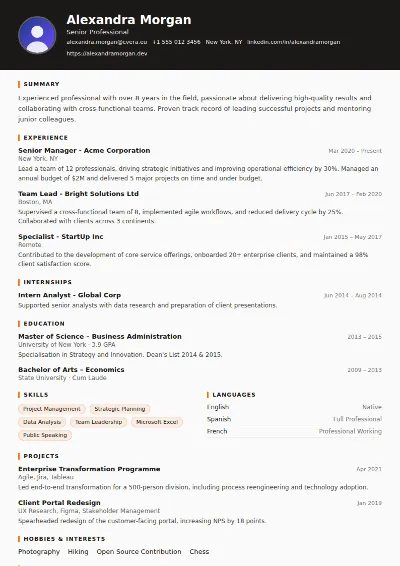 Truck Driver CV Template