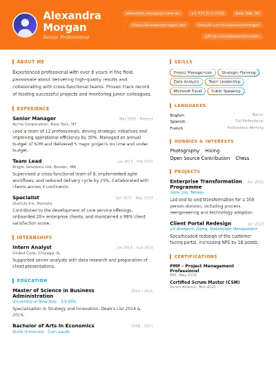 Vibrant CV Template