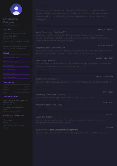 Video Editor CV Template