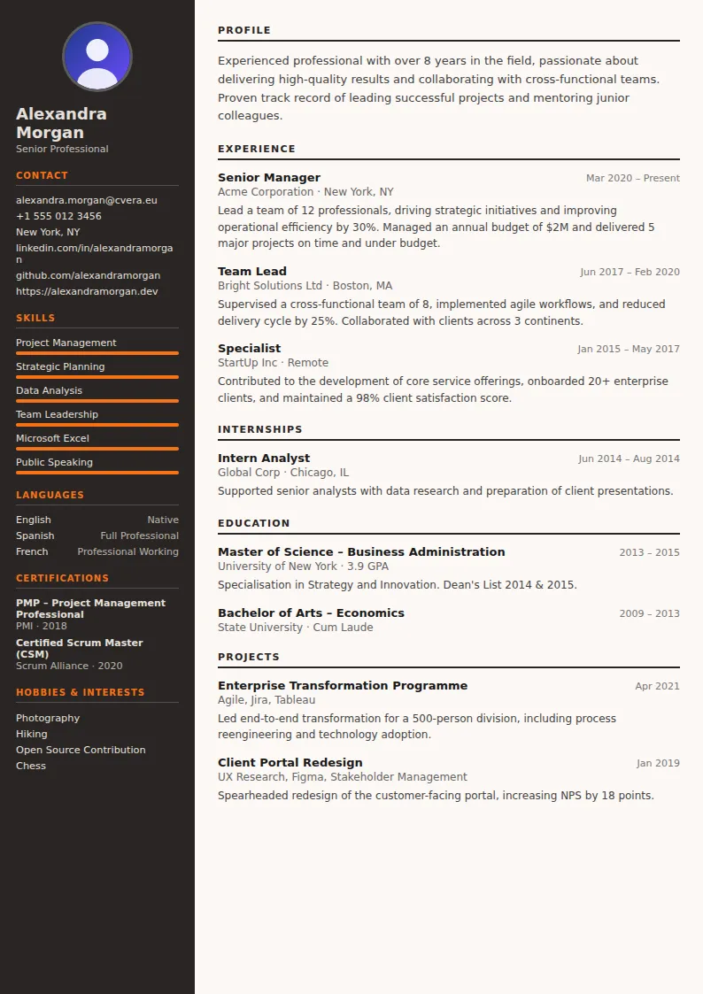 Welder CV Template