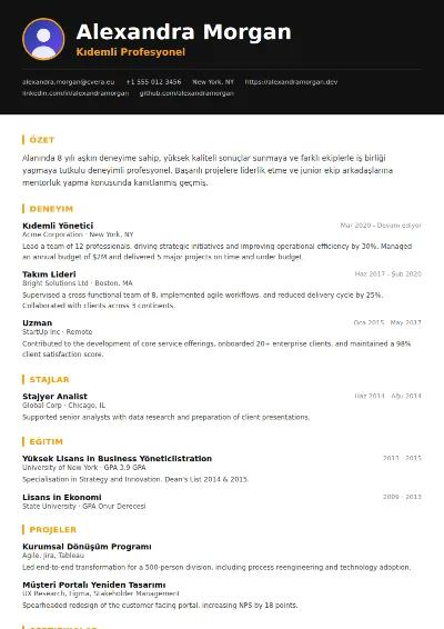 Bold CV Şablonu