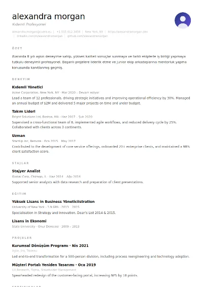 Clean CV Şablonu