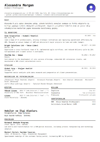 Compact CV Şablonu