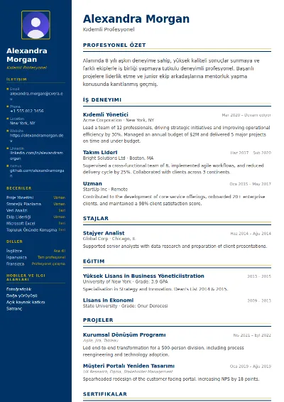 Corporate CV Şablonu