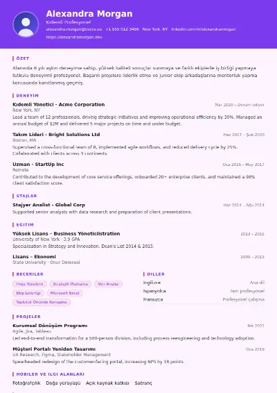 Graphic Designer CV Şablonu