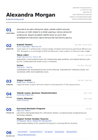 Index CV Şablonu
