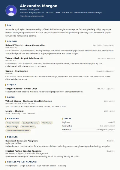 Legal CV Şablonu