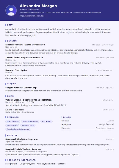 Paralegal CV Şablonu