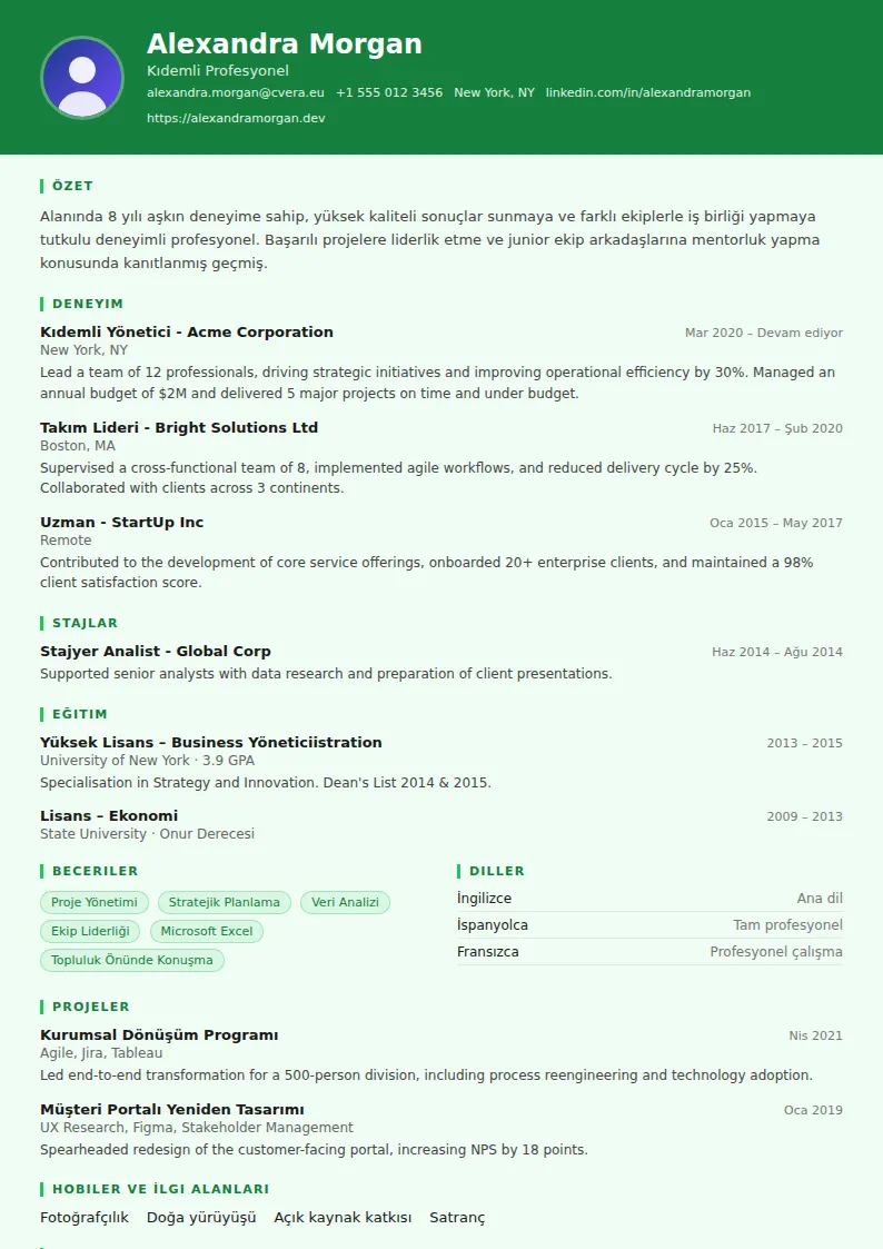 Pharmacist CV Şablonu