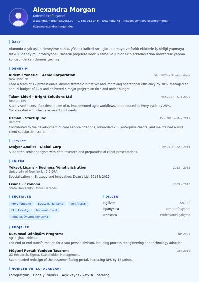 Plumber CV Şablonu