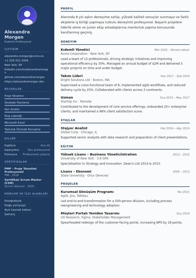 Police CV Şablonu