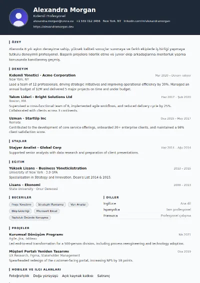 Security Guard CV Şablonu