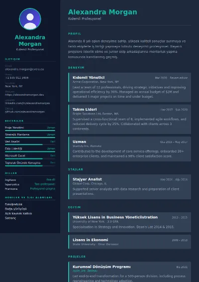 Slate CV Şablonu