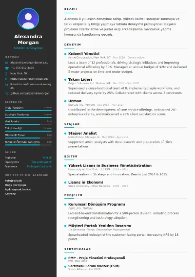 Sleek CV Şablonu