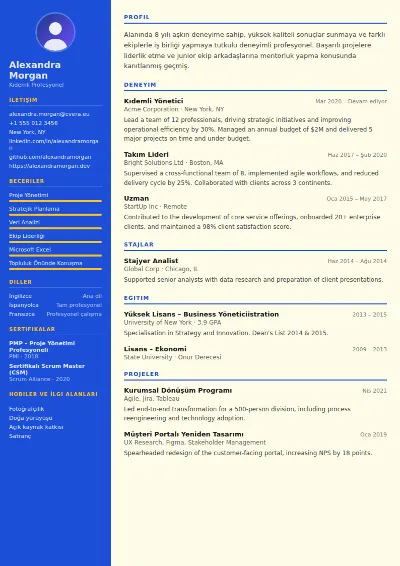 Teacher CV Şablonu