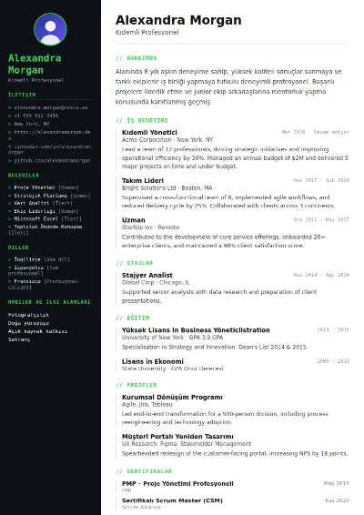 Tech CV Şablonu