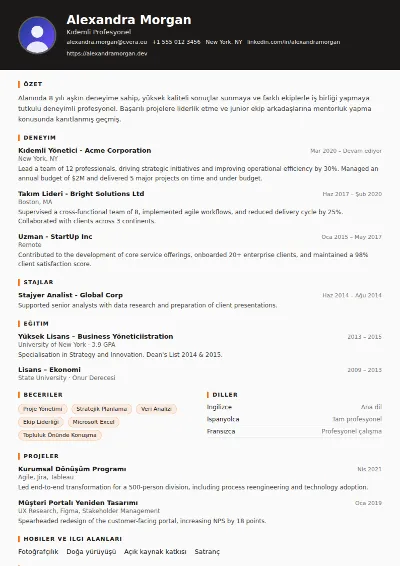 Truck Driver CV Şablonu